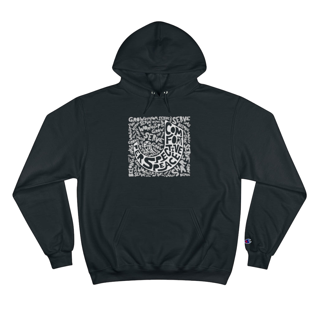 Word Collage Champion Hoodie
